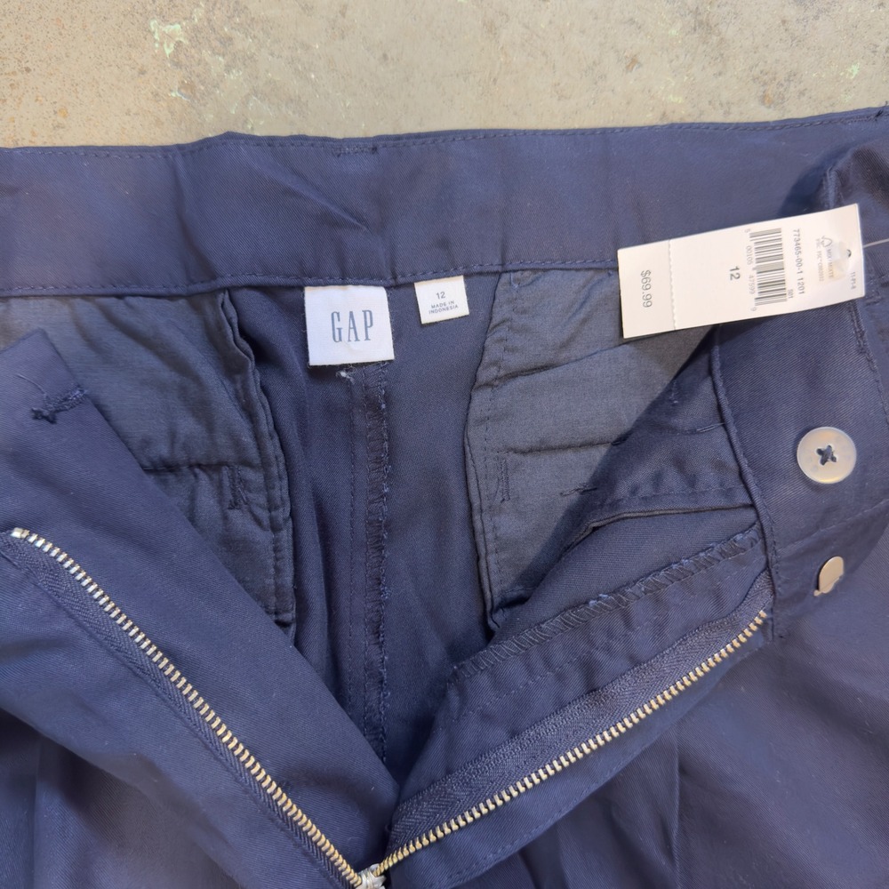 Gap Navy Blue Lyocell Wide Leg Dressy Trousers Pants Womens 12 NEW 773465-00 - Picture 2 of 9